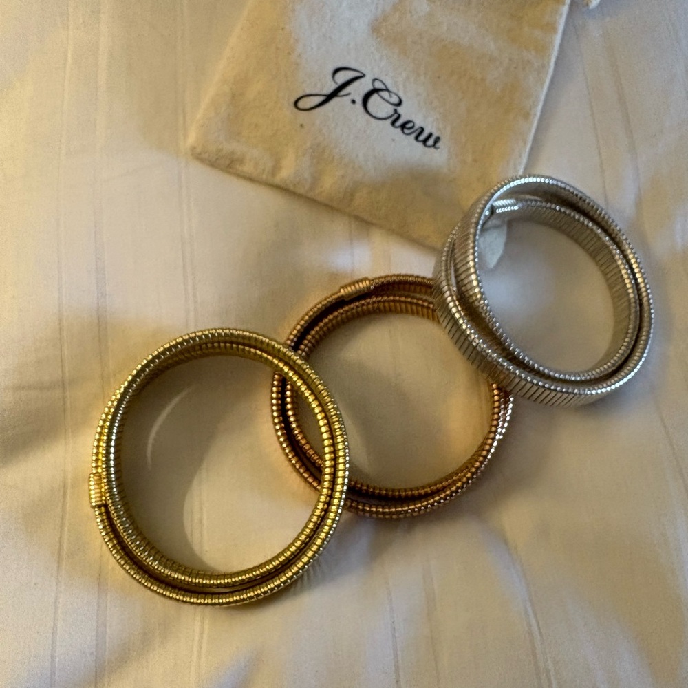 J. Crew Gold, Rose Gold &Silver Minimalist Bracelets